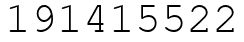 Число 191415522.