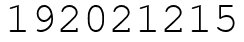 Число 192021215.