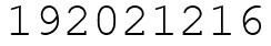 Число 192021216.