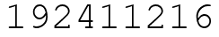 Число 192411216.