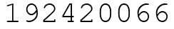 Число 192420066.