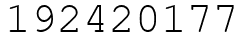 Число 192420177.