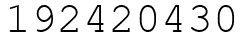 Число 192420430.