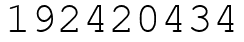 Число 192420434.
