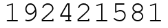 Число 192421581.