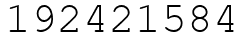 Число 192421584.