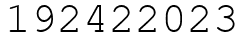 Число 192422023.