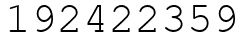 Число 192422359.