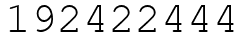 Число 192422444.