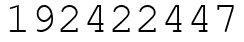 Число 192422447.