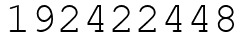 Число 192422448.