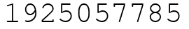 Число 1925057785.