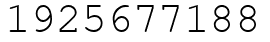Число 1925677188.