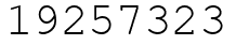 Число 19257323.