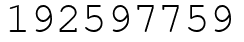 Число 192597759.