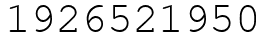 Число 1926521950.