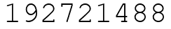 Число 192721488.