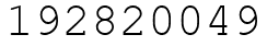 Число 192820049.
