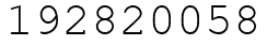 Число 192820058.