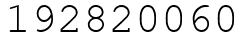 Число 192820060.