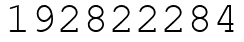 Число 192822284.