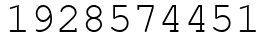 Число 1928574451.