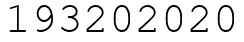 Число 193202020.