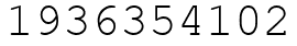 Число 1936354102.