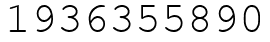 Число 1936355890.