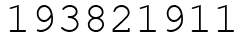 Число 193821911.