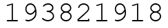 Число 193821918.