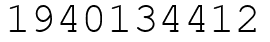 Число 1940134412.