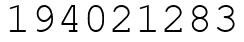 Число 194021283.