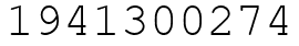 Число 1941300274.