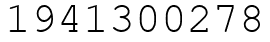 Число 1941300278.