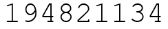 Число 194821134.