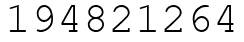 Число 194821264.