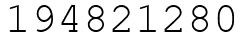 Число 194821280.