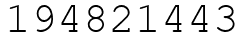 Число 194821443.