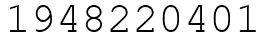Число 1948220401.