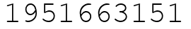 Число 1951663151.