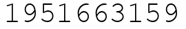Число 1951663159.