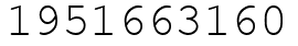 Число 1951663160.