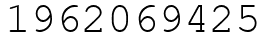 Число 1962069425.
