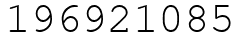 Число 196921085.