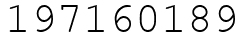 Число 197160189.