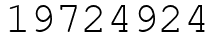 Число 19724924.