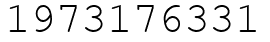 Число 1973176331.