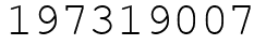 Число 197319007.