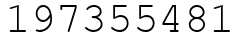 Число 197355481.